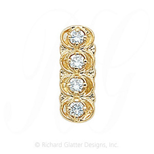 GS048 D - 14 Karat Gold Diamond Slide 